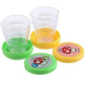 Pack of 2 Magic Glass for Kids, Folding Collapsible Magic Cup, Foldable Mug Glass for Travel, Outdoors, Hiking (Random Color)