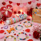 4000PCS Pony Beads Friendship Bracelet Making Kit – 96 Colors DIY Jewelry Craft Set with Letter Beads & Charms - Random Color