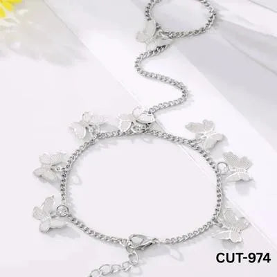 Silver Butterfly Chain Bracelet for Women Daily Wear