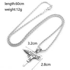 Golden/Silver Gun Shaped Men Necklace for Men