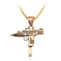 Golden/Silver Gun Shaped Men Necklace for Men