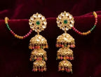 Bridal Gold Plated Crystal Jhumka