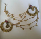 Meenakari Design Gold Plated Kundan Jhumka
