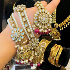 Kundan Earrings With Bindiya