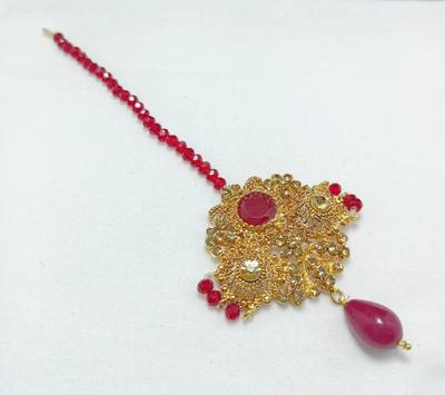 Golden Polish Bindiya for Women Wedding Eid Wear