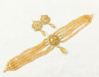Golden Badam Patti Necklace Set for Women