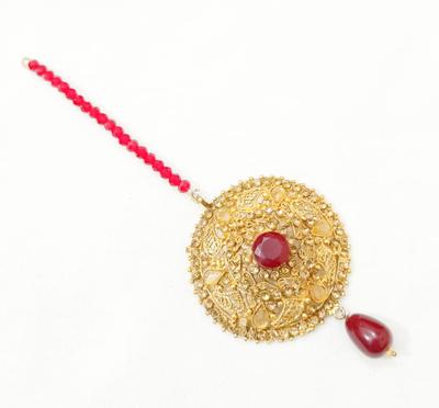 Golden Polish Bindiya for Women Wedding Eid Wear