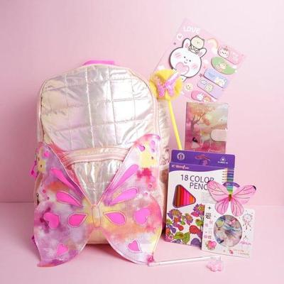 Pink Butterfly Backpack for Girls 3-7 Years