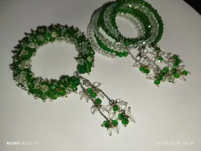 1 Pc Plain Silver Plated Crystal Gajrey