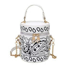 Pink Butterfly Printed Handbag for Girls 11-12"