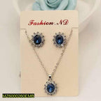 Funky Gold Plated Crystal Necklace Set