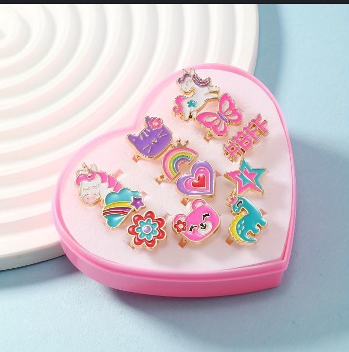 Kids Cartoon Rings Set of 6 Plastic Daily Wear