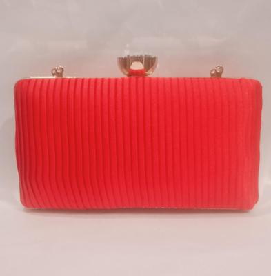 Red Textured Girl's Clutch 7x4 Inch Rexine