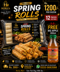 spring roll,, 1200 per dozen with free big apple 300 ml