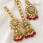 Kundan Earrings With Bindiya