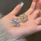 Sparkling Flower Rotating Ring – Adjustable Elegant Spinning Ring for Women & Girls, Fashion Jewelry (QUJ-109 ) - Golden