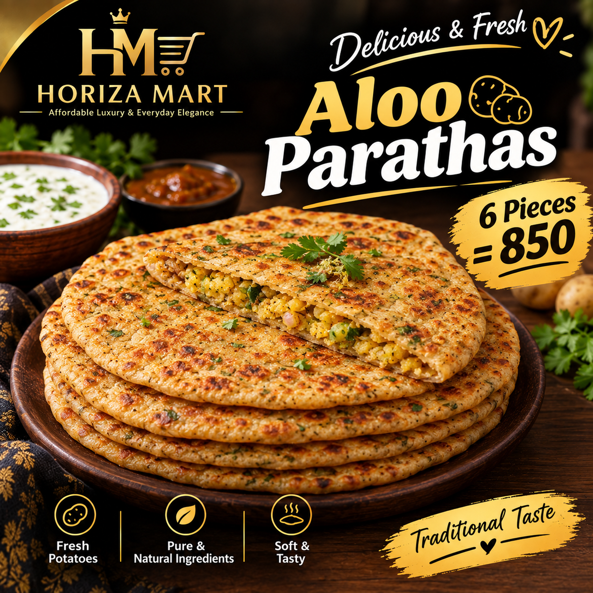 Frozen Aloo Parathas