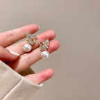 ZJE-911 Swan Pearl Earrings - Golden Rs 278