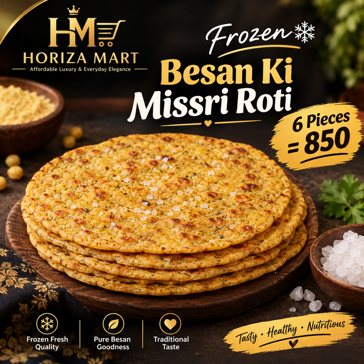 Besan Ki Missri Roti