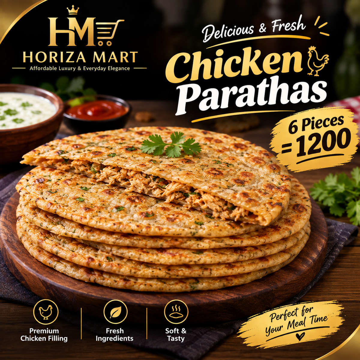 Frozen Chicken Parathas