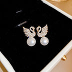 ZJE-911 Swan Pearl Earrings - Golden Rs 278