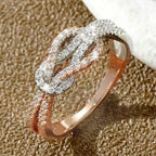 Adjustable Silver Plated CZ Ring for Women