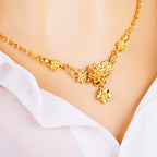 Gold Plated Zircon Ball Necklace for Women