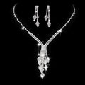 Premium Diamond Bridal Necklace & Earrings Set