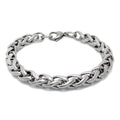 Tactical Steel Bracelet Silver with Lobster Clasp