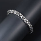 Tactical Steel Bracelet Silver with Lobster Clasp