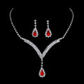 Diamond Water Drop Necklace & Earrings Set for Pakistani Women