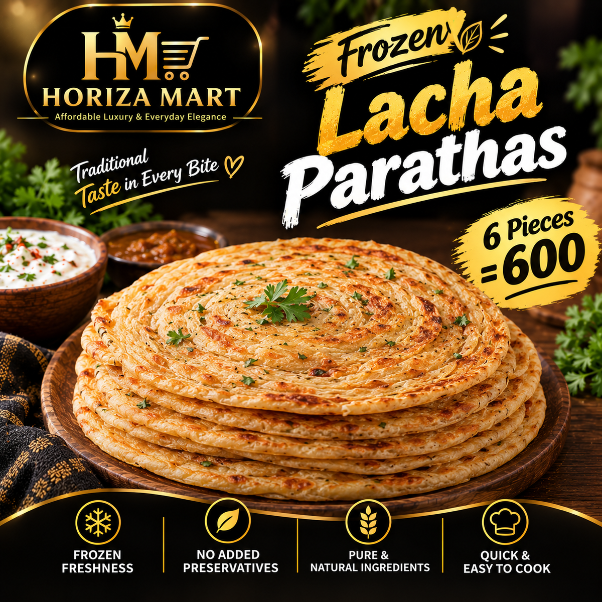 Frozen Lacha Parathas