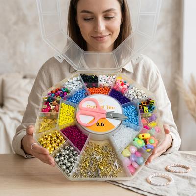 Comes with different beads which includes crystal beads alphabets pearls seed Beads and charms  Highlights